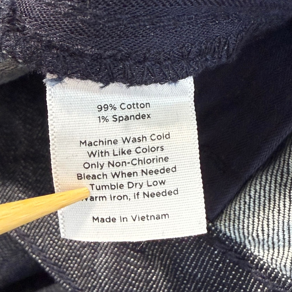 Talbots Womens Wide Leg Trouser Jeans Size 10 Petite Dark Wash Denim Classic - Picture 6 of 9
